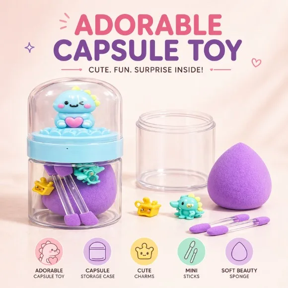 Cute Capsule Beauty Accessories Set / Cute Capsule Toy & Beauty Kit