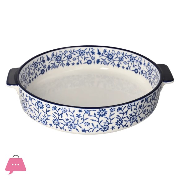 Danny Home Round Porcelain Baking Dish 11 Inch thumbnail 2