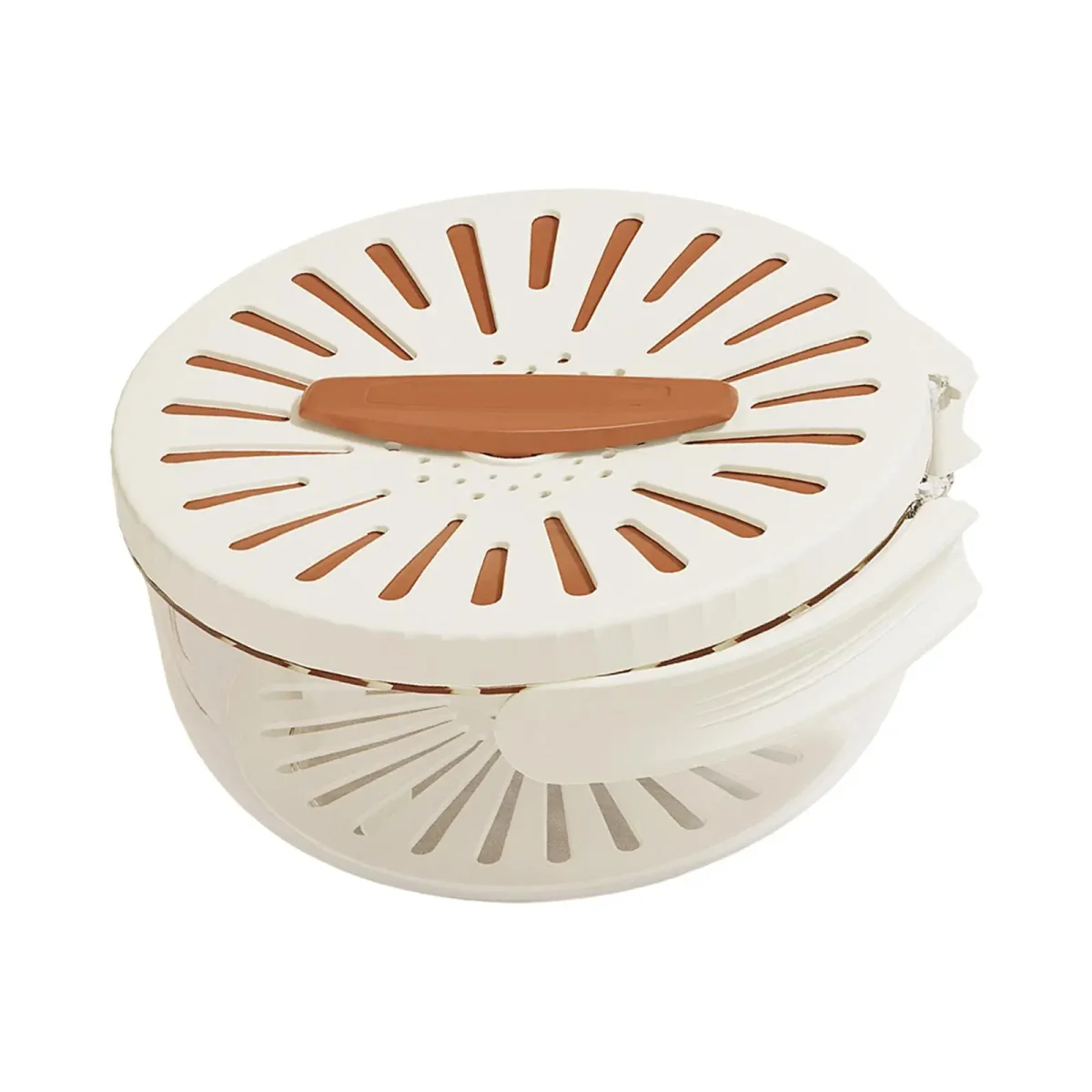 Drain Basket Keeper Container Practical Fruit Colander Foldable Handle Food Storage Container Removable Basket for Strawberry