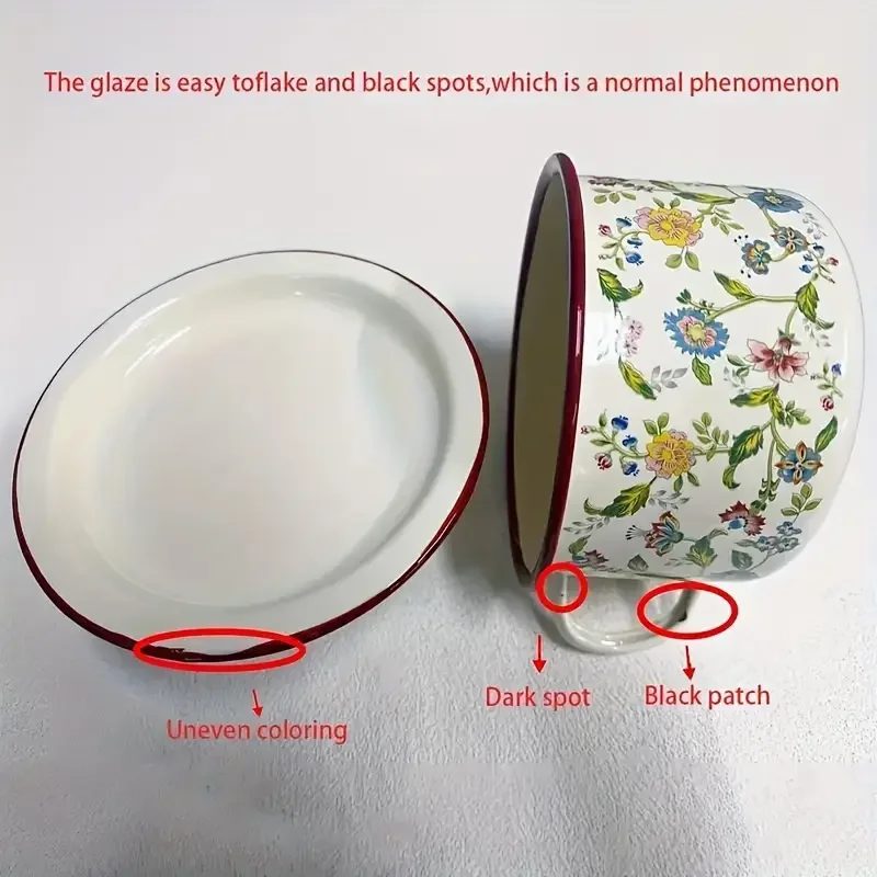 bowl with lid set durable retro enamelware bowls for soup noodles salad microwave safe round bowls for christmas halloween easter hanukkah thanksgiving 1 piece details 2