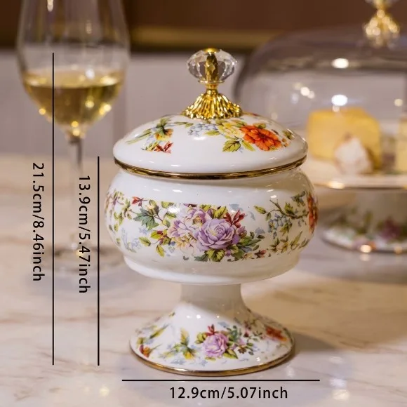 Enamel Glazed Chocolate Honey Jar with Lid