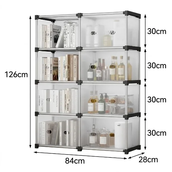 Folable Multiayer Dust-proof Cabinet Storage Shelf