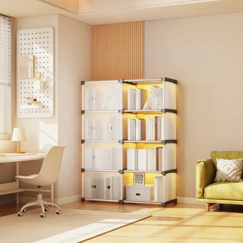 Folable Multiayer Dust-proof Cabinet Storage Shelf