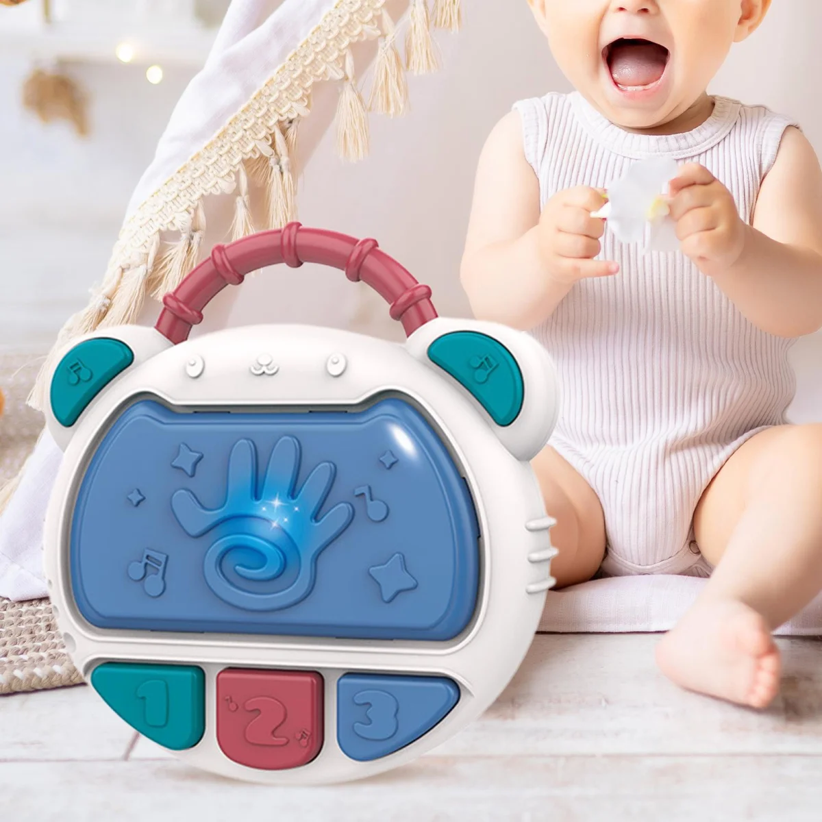 Musical Instrument Game Hand Clapping Drum with Music Light for Baby Girls Musical Instrument Game Hand Clapping Drum with Music Light for Baby Girls