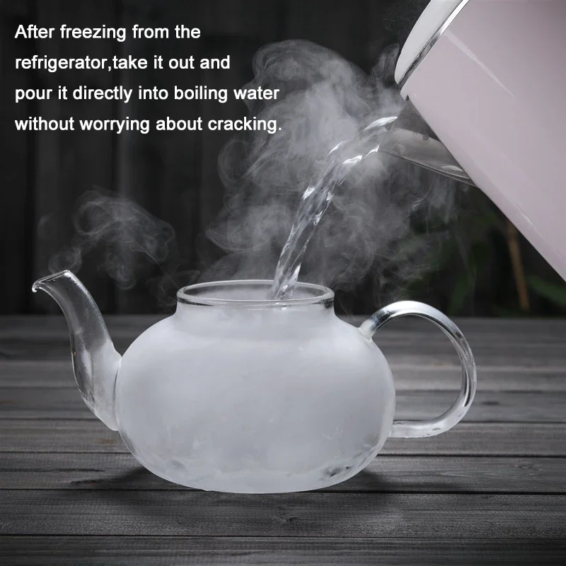 Glass Teapot 600-1000ML Coffee Tea Pot With Stainless Steel Glass Filter Infuser