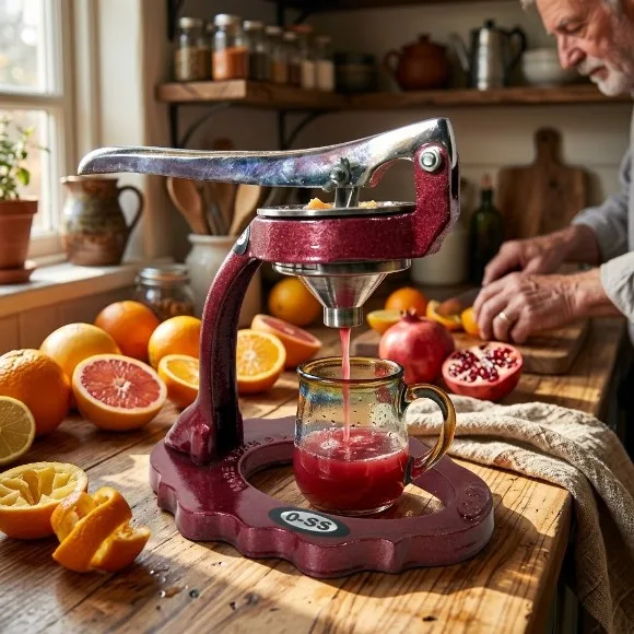 Heavy Duty S-S Manual Juicer Pomegranate Juice Squeezer Pressure Lemon Sugar Cane Juice Kitchen Fruit Tool 0-SS