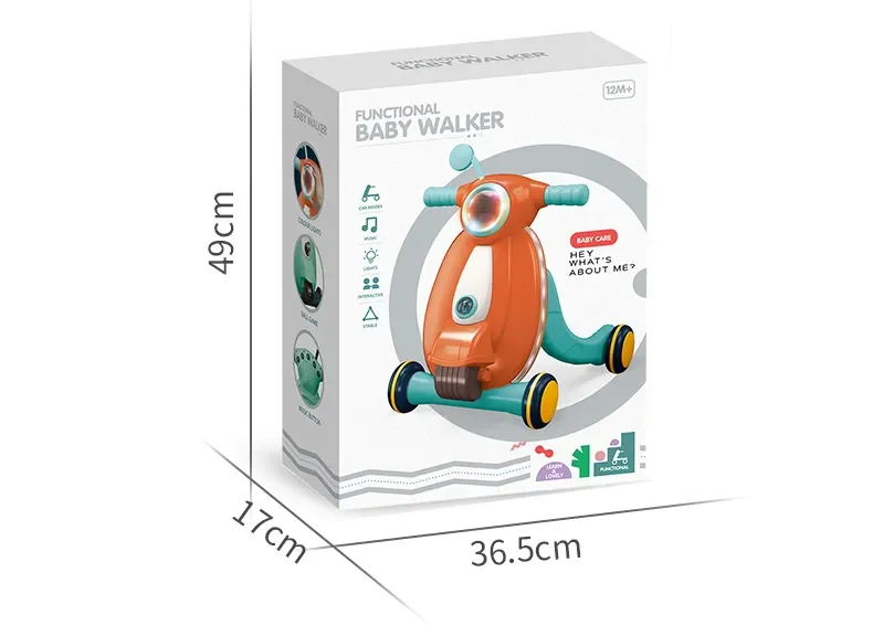 QS Toy The New Walker Push Hand Car Kids Baby Prevent Falls Toys Correct Leg Shape Toy with Light Music 1 3 Years Old Childrens
