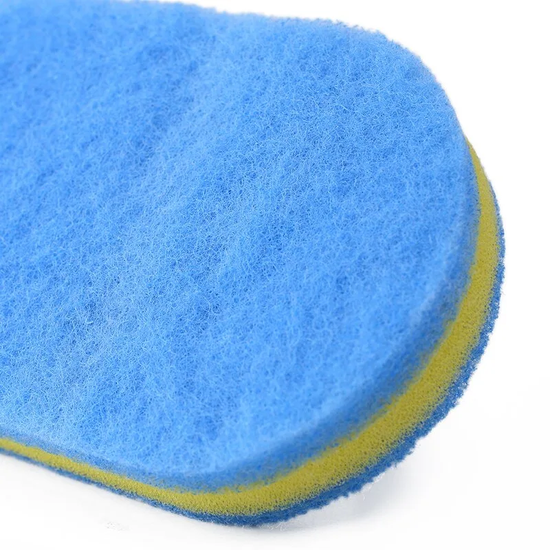 Blue Multi-Function Handles Sponge Brush Kitchen Bathroom Cleaning Sponge