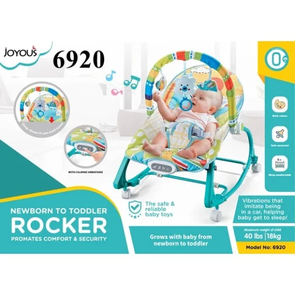 Joyous Adjustable Baby Rocker with Wheels - N-6920