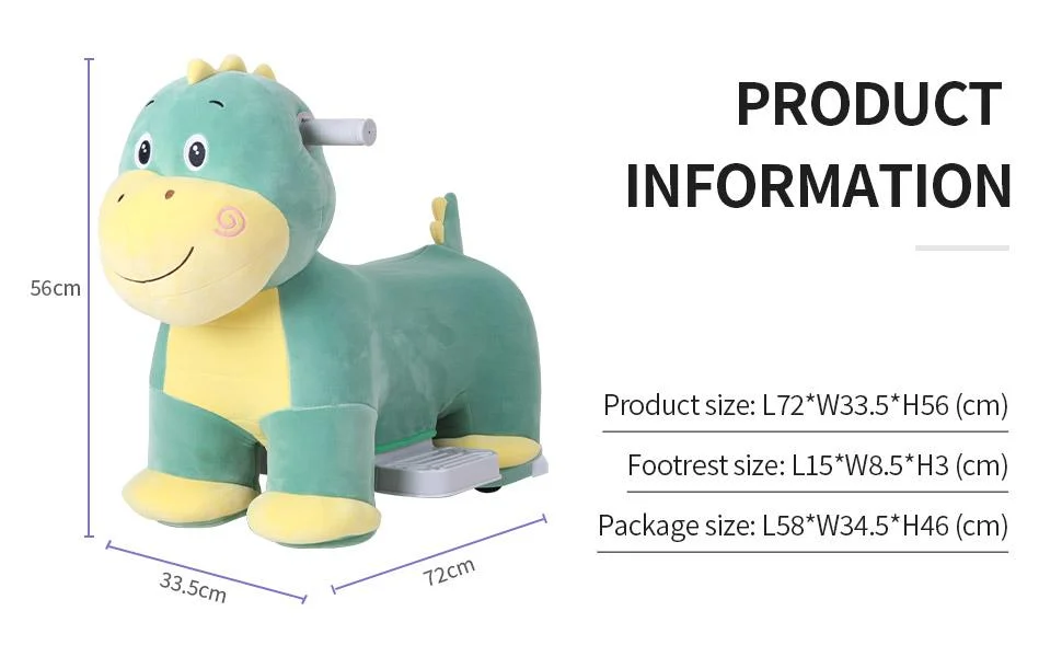 Dinosaur plush electric vehicle
