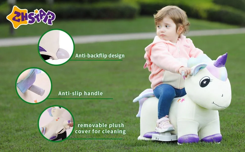 Unicorn Plush Electric Vehicle