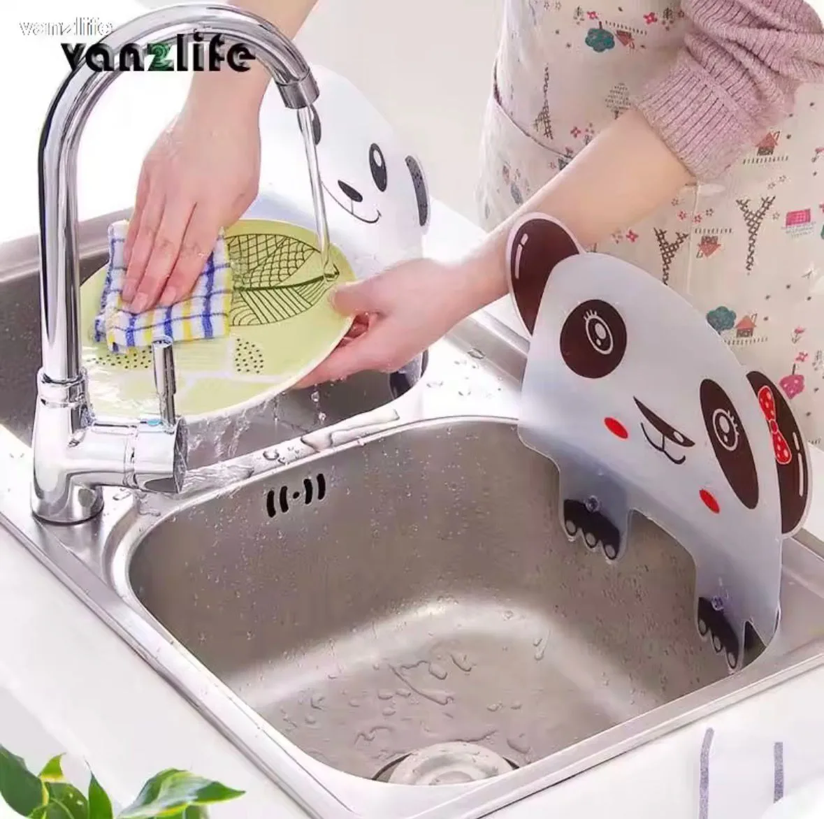 Kitchen Sink Water Guard, Cute Panda Sink Water Splash Guard