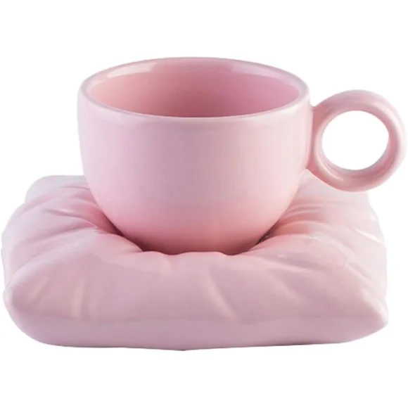 Macarone Pillow Ceramic Coffee Tea Cup 1 Set - 220ml