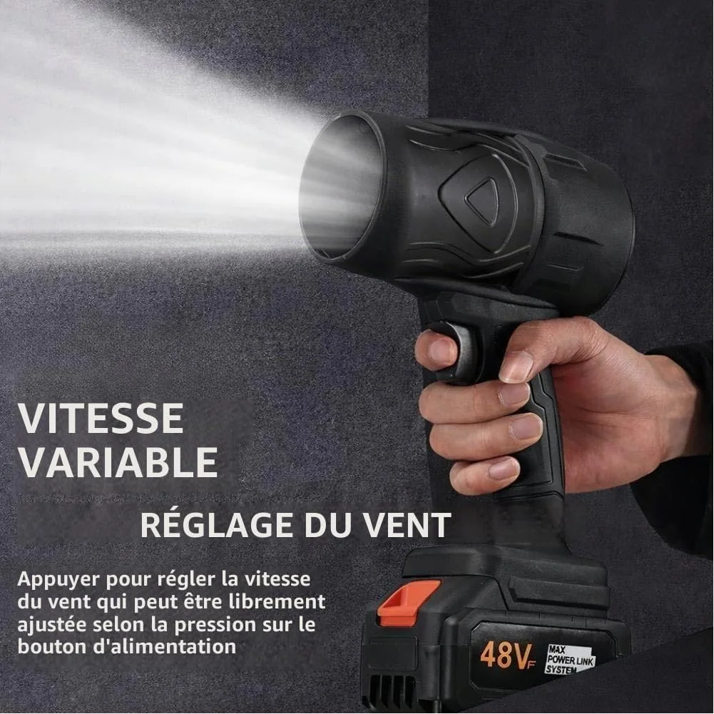 Mini Air Blower Portable Cordless Battery Blower with 2 x 48V Batteries, Charger and Carrying Case, Ideal for Cleaning Home, Garden, Keyboards, Office, Dust
