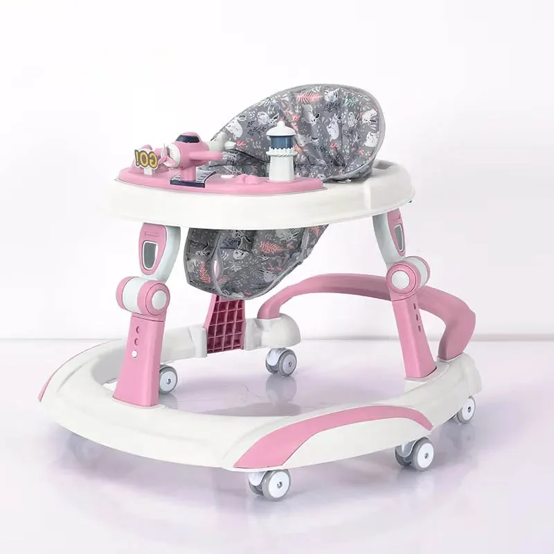 Factory OEM Wholesale Multifunction Round Baby Walker with Music and Silent Wheel