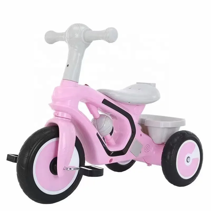New Children′ S Tricycle with Auxiliary Wheels, Music and Lights Baby Walker Tricycle