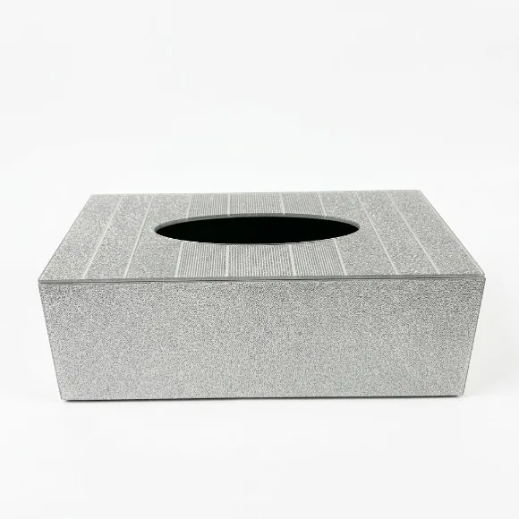 Orchid Crystal Glass Tissue Box