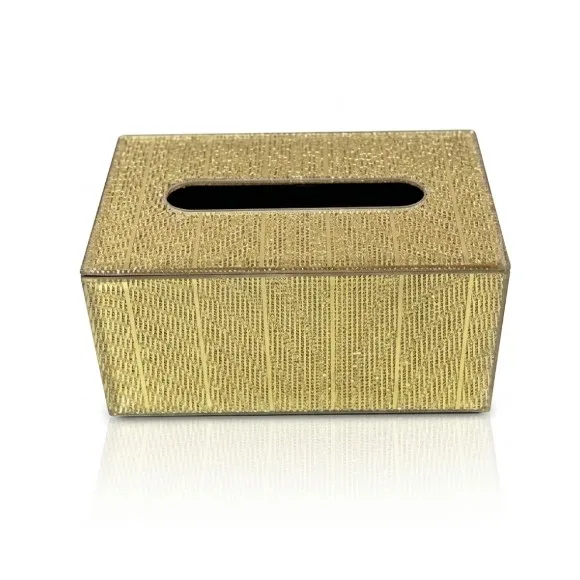 Orchid Crystal Glass Tissue Box