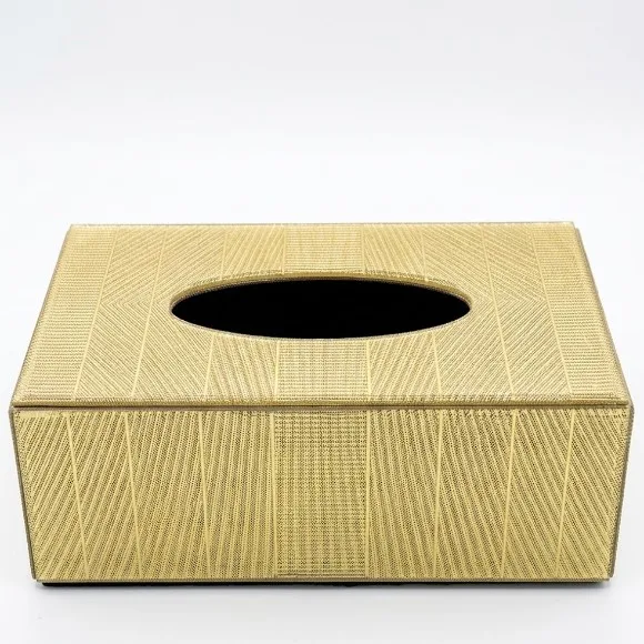 Orchid Crystal Glass Tissue Box