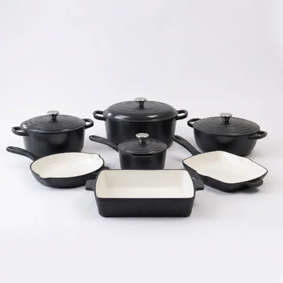 OSFĒ 11-Piece Enamel Cast Iron Cookware Set