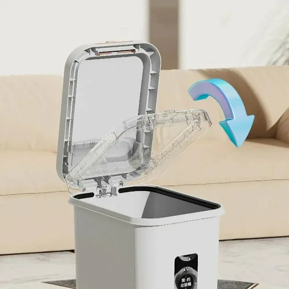 Plastic Pedal Bin Hydraulic Dustbin Trash Can 15 Liter