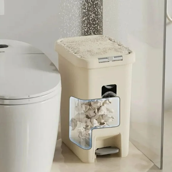 Plastic Pedal Bin Hydraulic Dustbin Trash Can 15 Liter