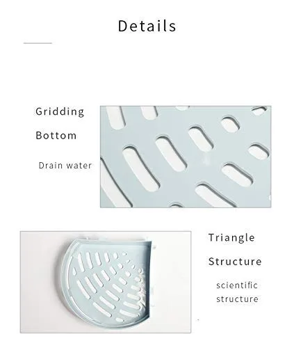 Plastic Wall Mount Triangle Shape Corner Shelf Basket Shower Caddy Rack Storage Shelves Shampoo Holder for Bathroom Kitchen