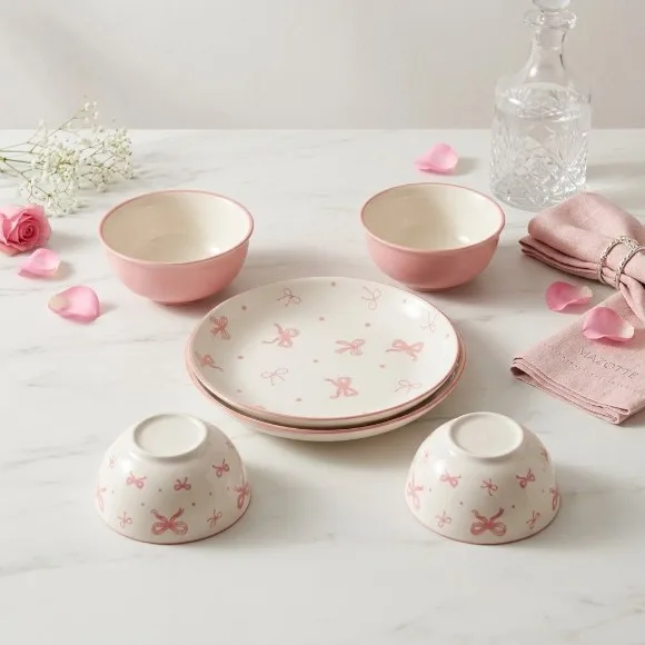 Pookie Bow Porcelain Breakfast Set 6-Piece