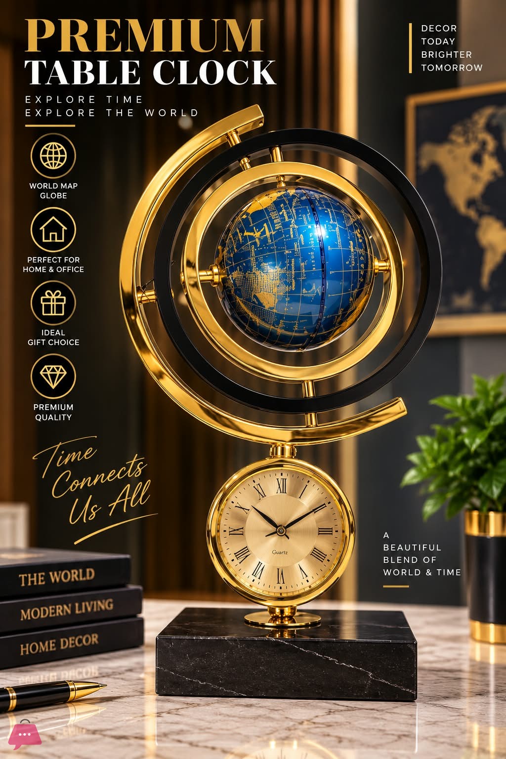premium-table-clock-luxury-world-map-elegant-premium-quality