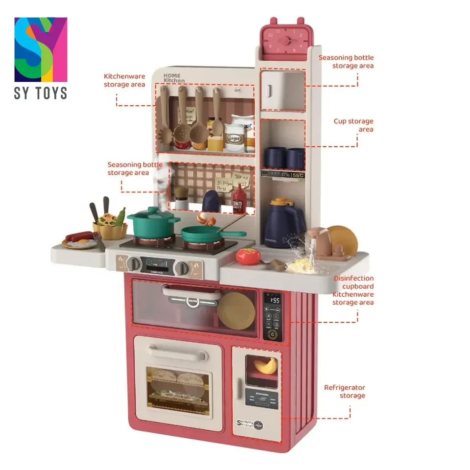 Sy Educational Juguetes Girls Other Pretend Play Cooking Food Preschool Spray Kitchen Set Toys for Kids Big Size Baby
