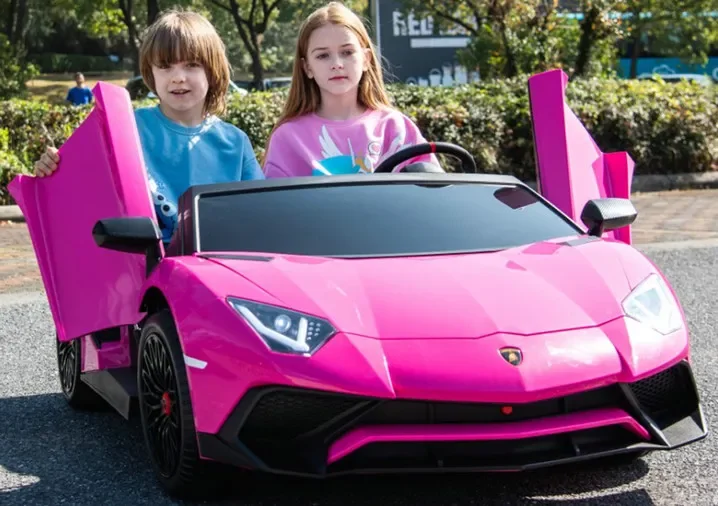 Newest 24V Scissor Doors Licensed Lamborghini Aventador Sv Electric Ride on Kids Car