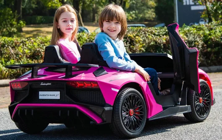 Newest 24V Scissor Doors Licensed Lamborghini Aventador Sv Electric Ride on Kids Car