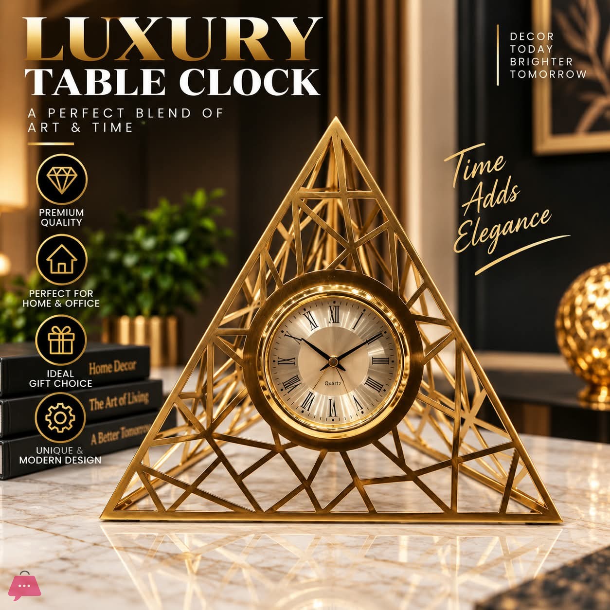 pyramid-metal-clock-decorative-table-clock