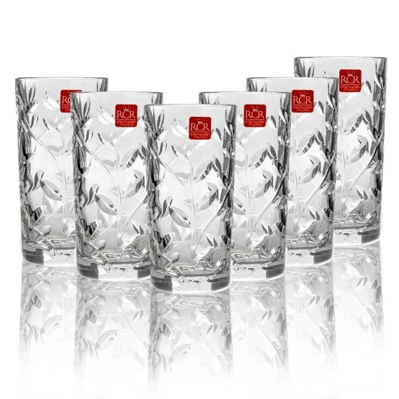 RCR Laurus Highball Tumbler Glass 360ml Set of 6 - 259670