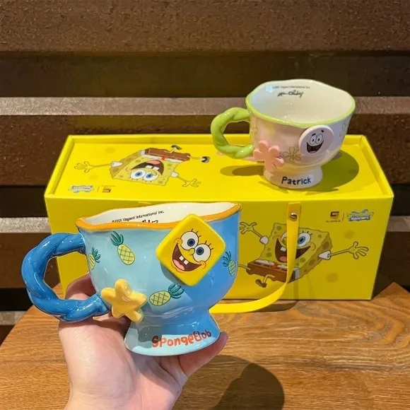 3D SpongeBob Ceramic Mugs Coffee Cups