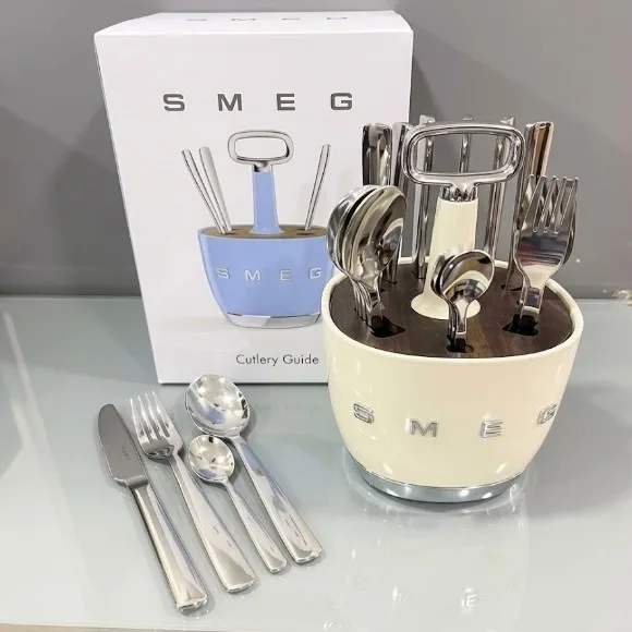 Smeg 6Pcs DinnerRack Set Cream6c