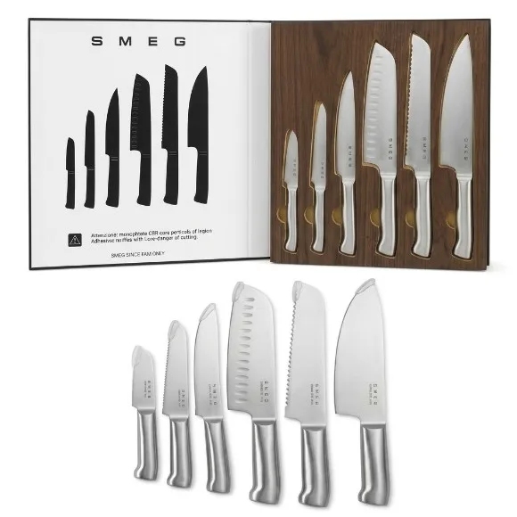 SMEG Professional 6-Piece Stainless Steel Kitchen Knife Set 