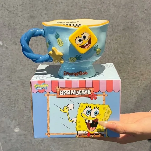 3D SpongeBob Ceramic Mugs Coffee Cups