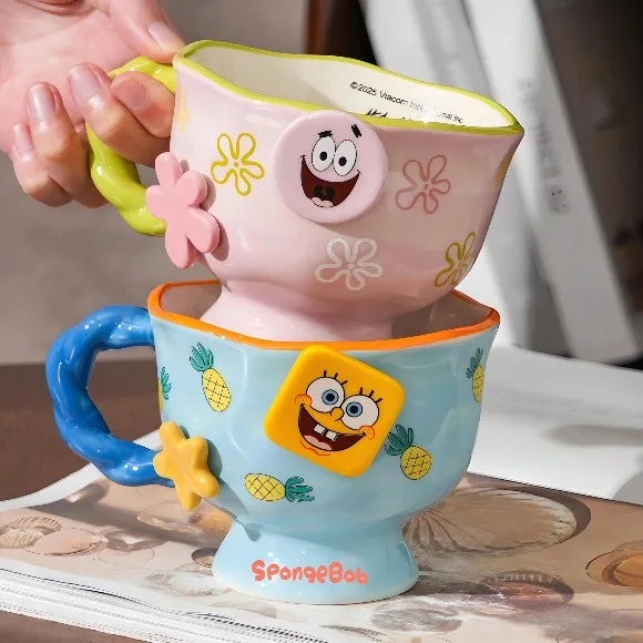 3D SpongeBob Ceramic Mugs Coffee Cups