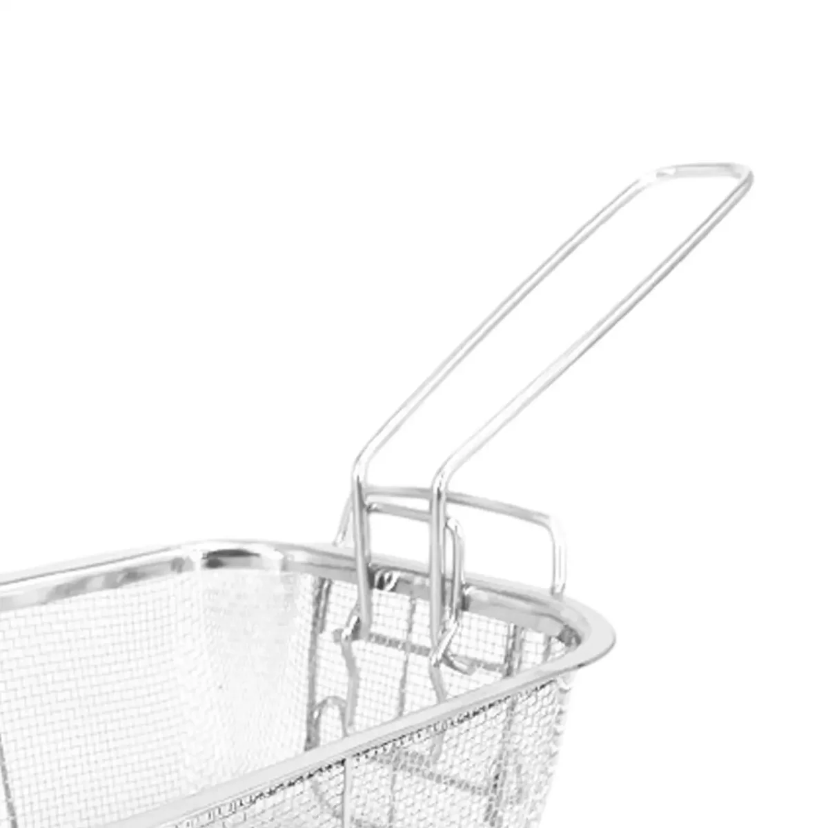 Stainless Steel Deep Fry Basket Food Presentation Baskets Sturdy Food Strainer for Barbecue Cafe Chicken Wing Home Restaurant