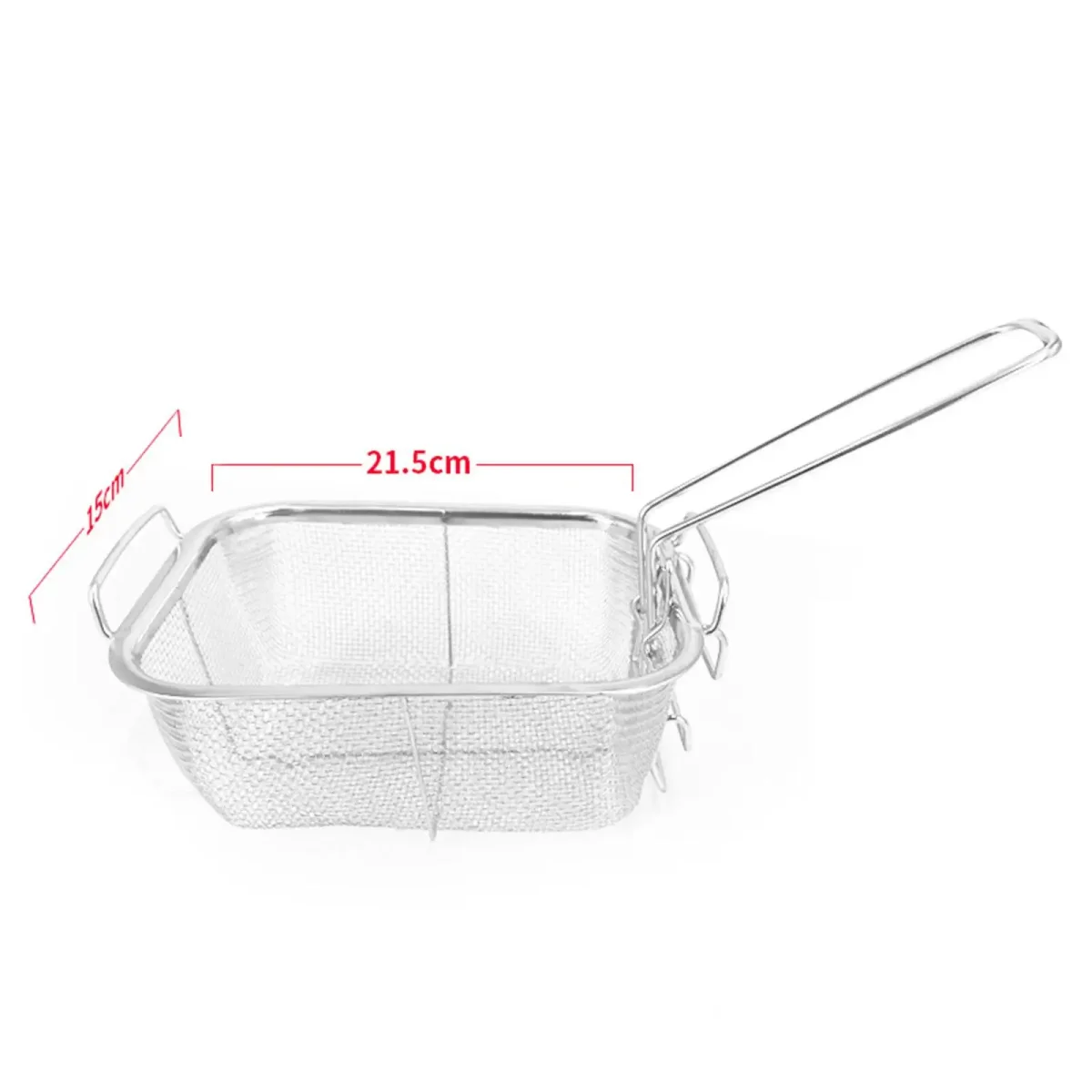 Stainless Steel Deep Fry Basket Food Presentation Baskets Sturdy Food Strainer for Barbecue Cafe Chicken Wing Home Restaurant