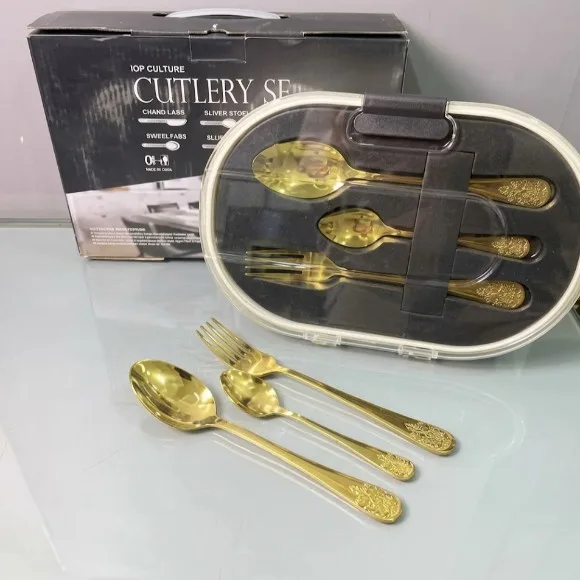 Stainless Steel Top Choice Cutlery Set D-Flower 36Pcs