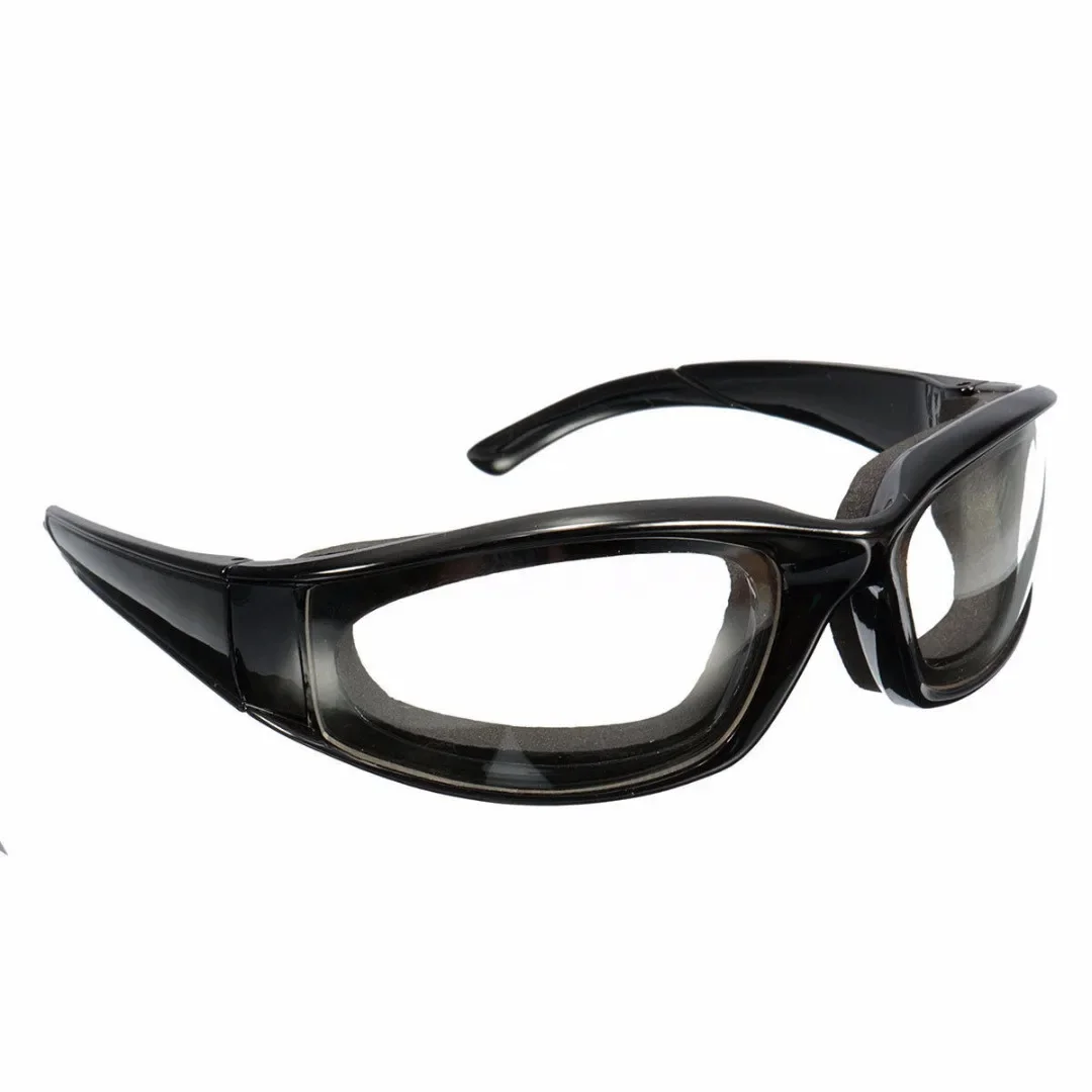 Black Tears Free Onion Goggles Glasses Kitchen Slicing Eye Protect Built In Sponge