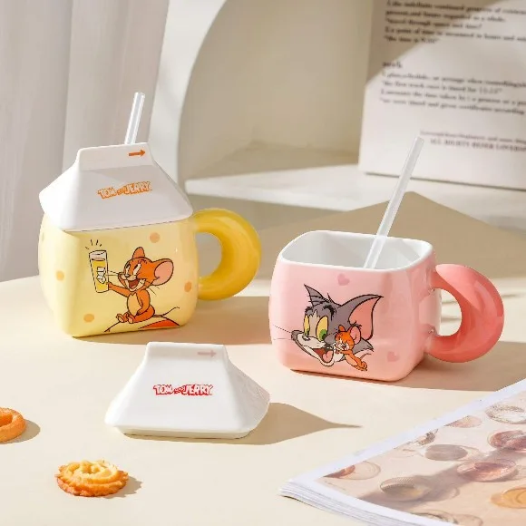 Tom and Jerry Cartoon Ceramic Mug with Handle Officially Licensed 