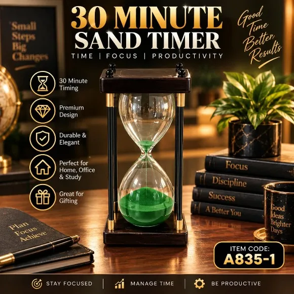 Decorative Sand Timer Hourglass Collection – Vintage & Modern Sand Clocks (1 to 30 Minutes) for Desk, Study & Home Decor