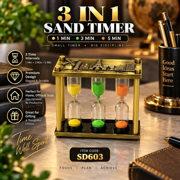 Decorative Sand Timer Hourglass Collection – Vintage & Modern Sand Clocks (1 to 30 Minutes) for Desk, Study & Home Decor
