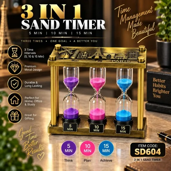 Decorative Sand Timer Hourglass Collection – Vintage & Modern Sand Clocks (1 to 30 Minutes) for Desk, Study & Home Decor