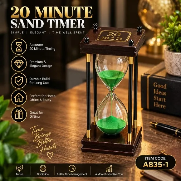 Decorative Sand Timer Hourglass Collection – Vintage & Modern Sand Clocks (1 to 30 Minutes) for Desk, Study & Home Decor