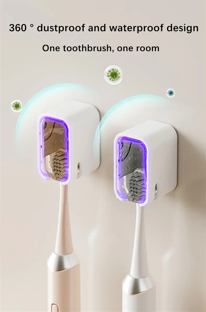 1pc of bathroom accessory a wall mounted toothbrush storage box that requires no drilling suitable for electric and regular toothbrushes space Product details 3