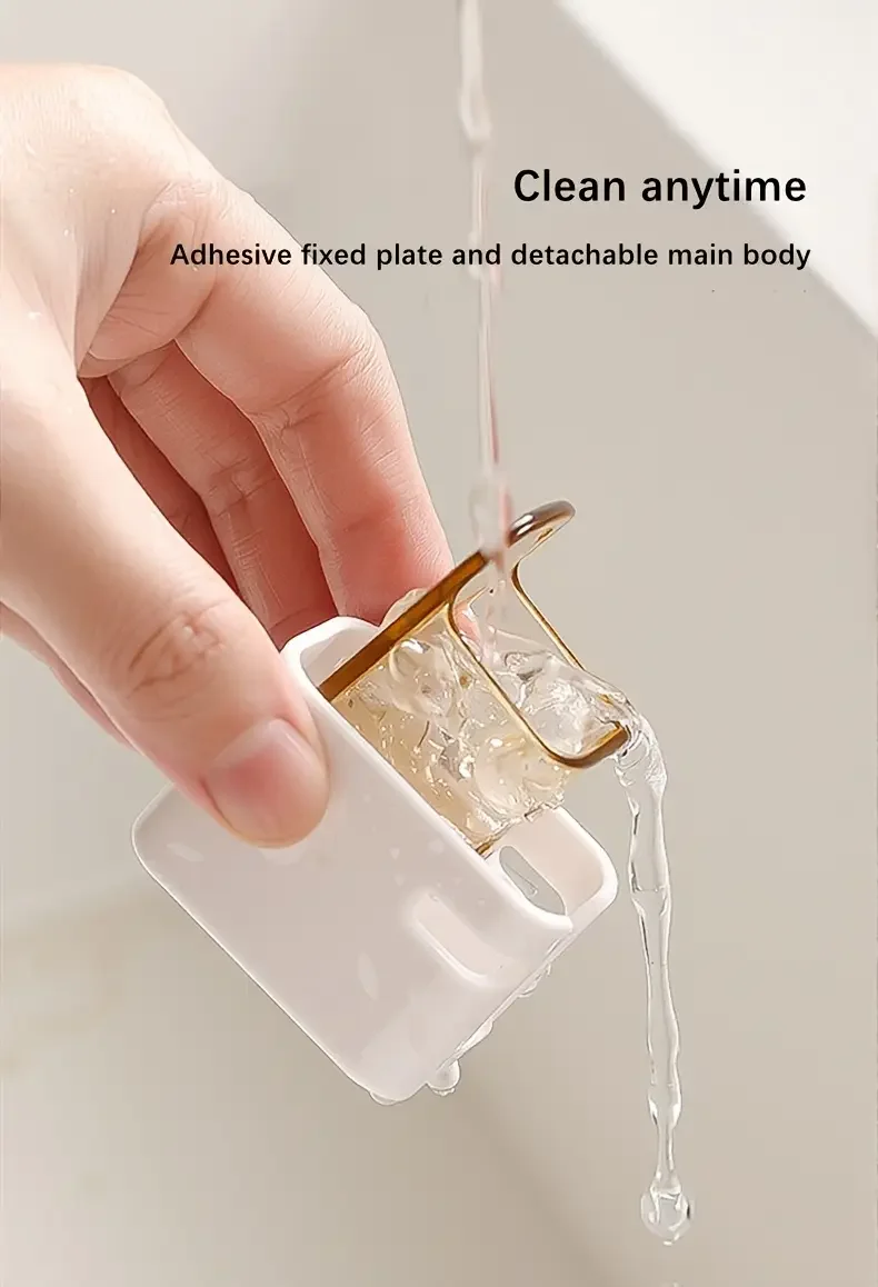 1pc of bathroom accessory a wall mounted toothbrush storage box that requires no drilling suitable for electric and regular toothbrushes space Product details 5